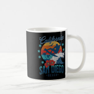 Mug Plage de San Diego Californie Surf Vacances Vintag