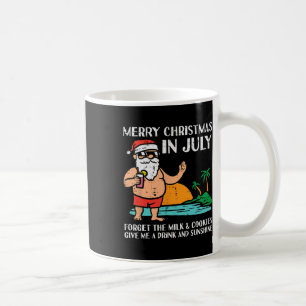 Mug Plage de Santa Joyeux Noël en juillet Oubliez le l