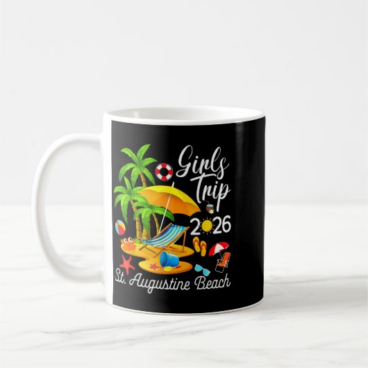 Mug Plage de St Augustine Floride Conception d'été (Gauche)