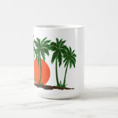 Mug Plage de Surf de soleil couché de palmiers (Centre)