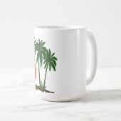Mug Plage de Surf de soleil couché de palmiers (Devant droit)