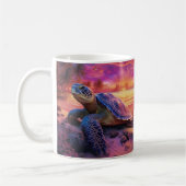 Mug Plage de tortue marine 3D (Gauche)