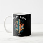 Mug Plage de West Palm Beach Floride Hommes Femmes Sur (Gauche)