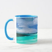Mug Plage des Caraïbes avec ciel d'été bleu profond (Gauche)