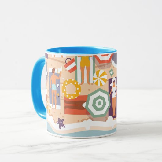 Mug Plage d'été (Devant gauche)