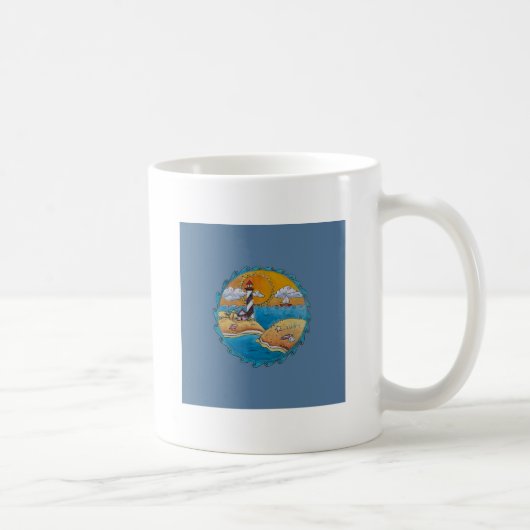 Mug Plage d'été amusant soleil bord de mer côte (Droite)