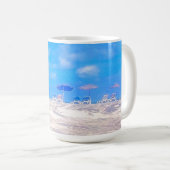 Mug Plage d'été Bleu (Devant droit)