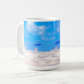 Mug Plage d'été Bleu (Devant gauche)