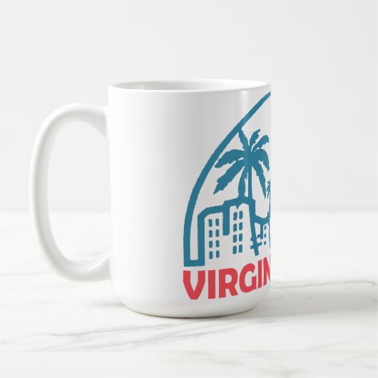 Mug Plage d'été de Virginie - Virginie (Gauche)