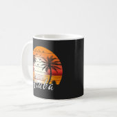 Mug Plage d'été vintage Aruba Palm Trees (Devant gauche)