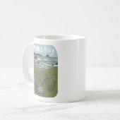 Mug Plage d'illustration de Morro Bay Central Californ (Devant gauche)