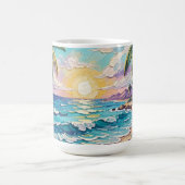 Mug Plage d'Impasto et coucher de soleil et lever de s (Centre)