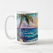 Mug Plage d'Impasto et coucher de soleil et lever de s (Gauche)