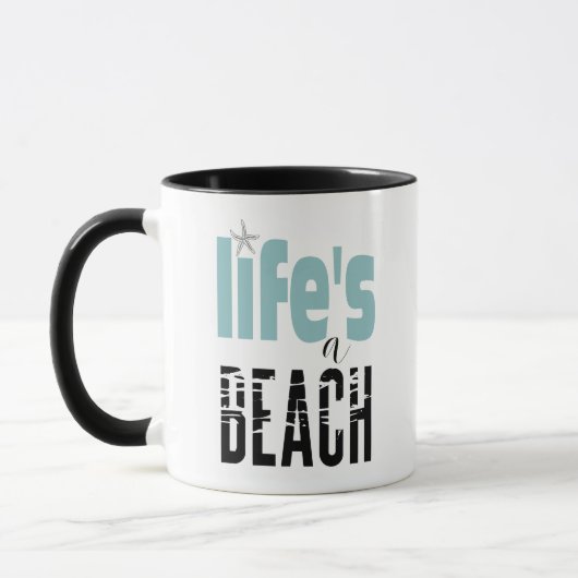 Mug Plage Dire la vie est une plage (Gauche)
