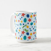 Mug Plage d'océan avec étoiles de mer, coquillages et (Devant gauche)
