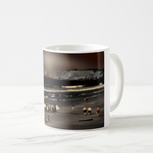 Mug Plage effet numérique de style "impression" (Devant droit)