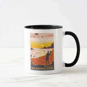 Mug Plage et cerfs-volants - Westport, Washington