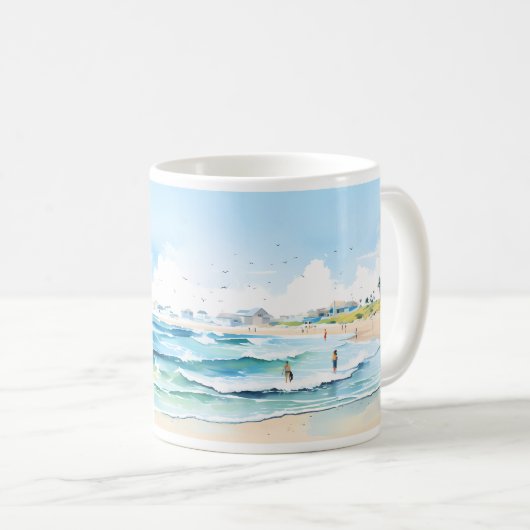 Mug Plage Et Vague (Devant droit)