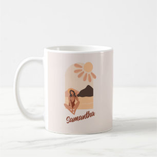 Mug Plage Été Chill Beige Personnalisé Nom Musique