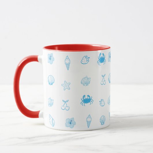 Mug Plage grecque minimaliste (Gauche)
