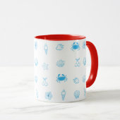 Mug Plage grecque minimaliste (Devant droit)