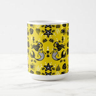 Mug Plage Jaune de Sirène pour Enfants