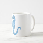 Mug Plage nautique côtière d'océan d'hippocampe bleu (Devant droit)