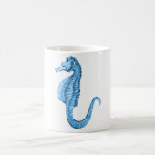 Mug Plage nautique côtière d'océan d'hippocampe bleu (Centre)
