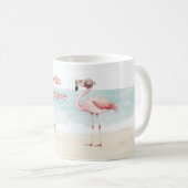 Mug Plage Océan Étoile de mer Flamant Rose Bonjour Sol (Devant droit)