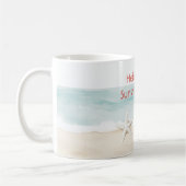 Mug Plage Océan Étoile de mer Flamant Rose Bonjour Sol (Gauche)