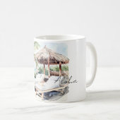 Mug Plage Océanique aux Palmiers (Devant droit)