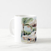 Mug Plage Océanique aux Palmiers (Devant gauche)