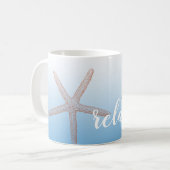 Mug Plage Orange Blue Starfish Relax (Devant gauche)