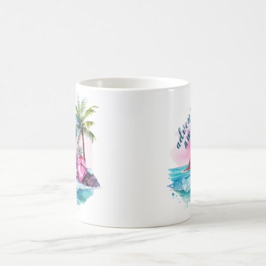 Mug Plage Palm Tree Mountain View Aventure Attend (Centre)