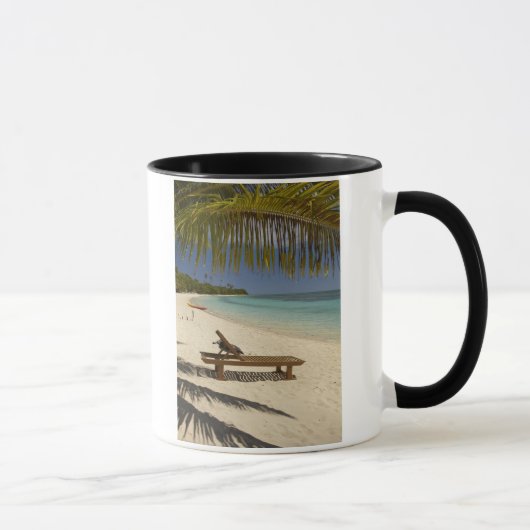 Mug Plage, palmiers et transat (Droite)
