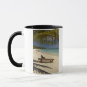 Mug Plage, palmiers et transat (Gauche)
