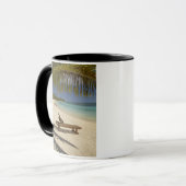 Mug Plage, palmiers et transats (Devant gauche)