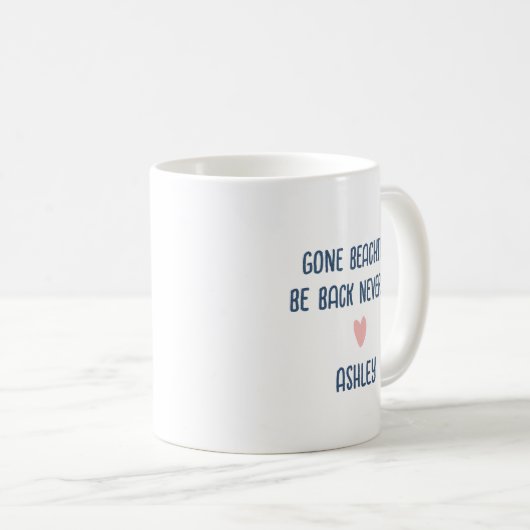 Mug Plage Pas Enseigner Drôle Enseignant Pause d'été (Devant droit)