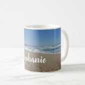 Mug Plage Photo Blue Sky Surf Sand Pacific Ocean Coast (Devant droit)