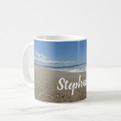 Mug Plage Photo Blue Sky Surf Sand Pacific Ocean Coast (Devant gauche)