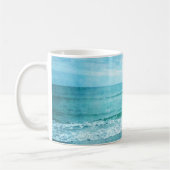 Mug Plage Retro - Océan côtier Couleur d'eau bleue Tur (Gauche)