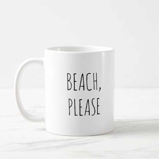 Mug Plage rustique mignonne S'Il Vous Plaît Plaisanter (Gauche)