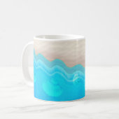 Mug Plage sablonneuse et étoiles de mer (Devant gauche)