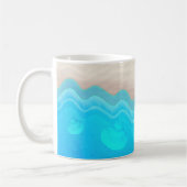 Mug Plage sablonneuse et étoiles de mer (Gauche)