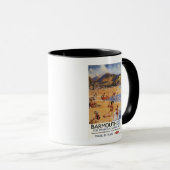 Mug Plage Scène mère et enfants British Rail (Devant droit)