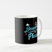 Mug Plage S'il vous plaît Sea Cool Pun (Devant droit)