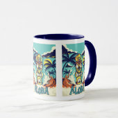 Mug Plage Tiki Aloha (Devant droit)