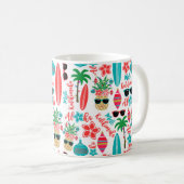Mug Plage tropicale Ananas hawaïen Mele Kalikimaka (Devant droit)