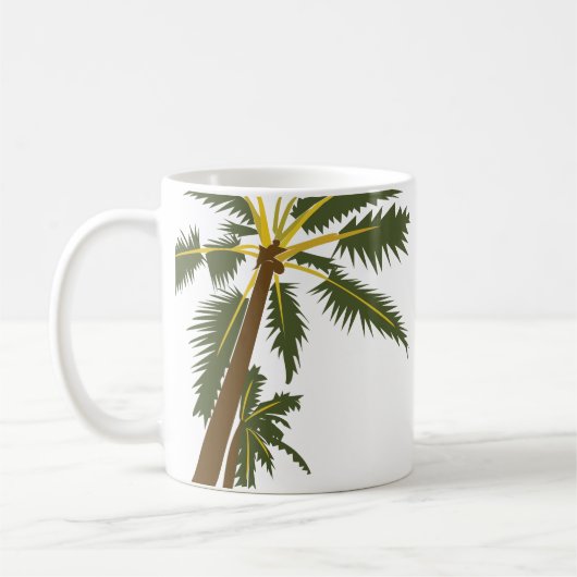 Mug Plage tropicale de Palm Tree (Gauche)