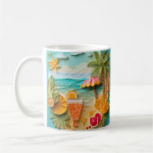Mug Plage tropicale imprimée 3D (Gauche)